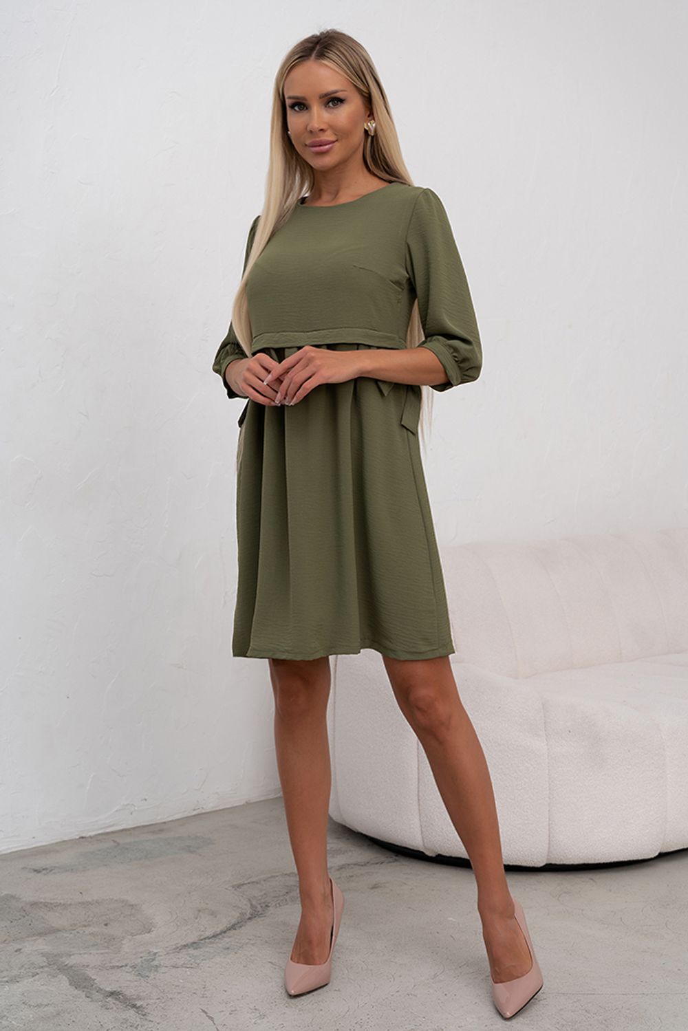 Платье Арчи (оливковый) Р11-1028 Nikol