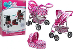 Коляска для кукол "3 в 1",метал.корзина,пакет 200290426
