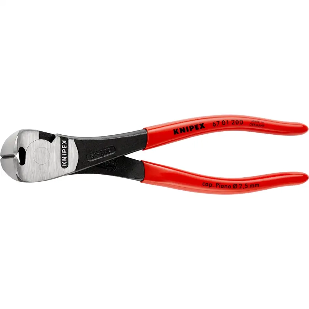 Кусачки торцевые особой мощности черненые 200 мм Knipex 67 01 200 SB