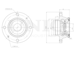 Ступица задняя (с ABS) UNIO HUB-20277
