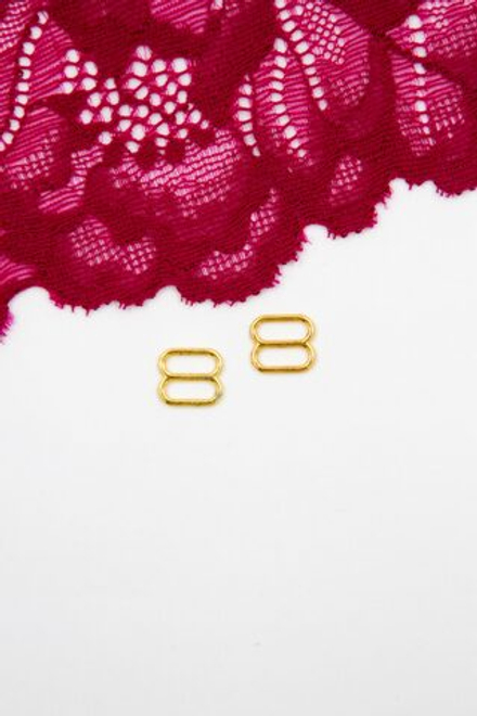 Кольцо, регулятор, крючок для бюстгальтера золото солнечное 0,8-1,5 см