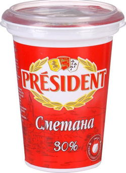 Сметана PRESIDENT 350 г 30%