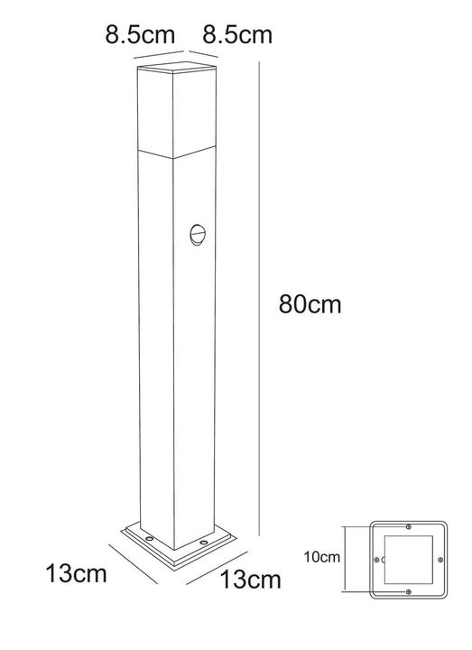 Уличный светодиодный светильник Arte Lamp Plate A3711FN-1BK