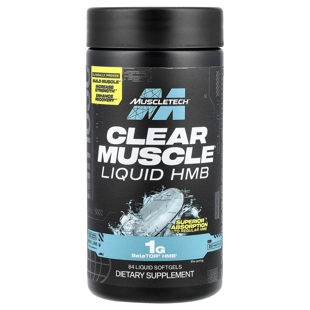 MuscleTech, Clear Muscle®, Liquid HMB, 84 капсулы