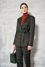 1774 Жакет женский (хаки клетка)