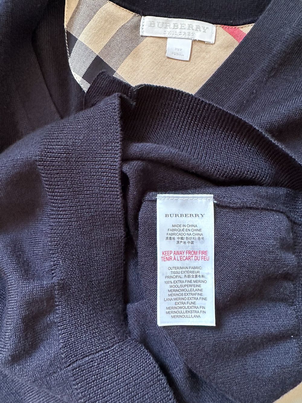 Шерстяной кардиган Burberry, 140