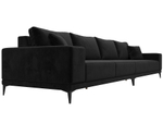 Диван прямой Льюес Лонг, Черный, Велюр, 122388