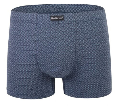 Мужские трусы-боксеры из принтованного хлопкового полотна (Размер: L) (Цвет: синий)