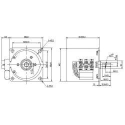 Синхронный мотор-редуктор A60KTYZ 5 об*мин 220 В K7041 K7042, переменного тока, с отверстием на валу