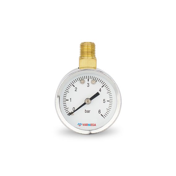 Манометр вертикальный Varmega 6 бар 50мм НР 1/4&quot; верхний радиальный 39607