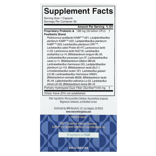 MaryRuth's, средство 3 в 1 для ежедневного здоровья пищеварительной системы, 50 млрд КОЕ, 30 капсул