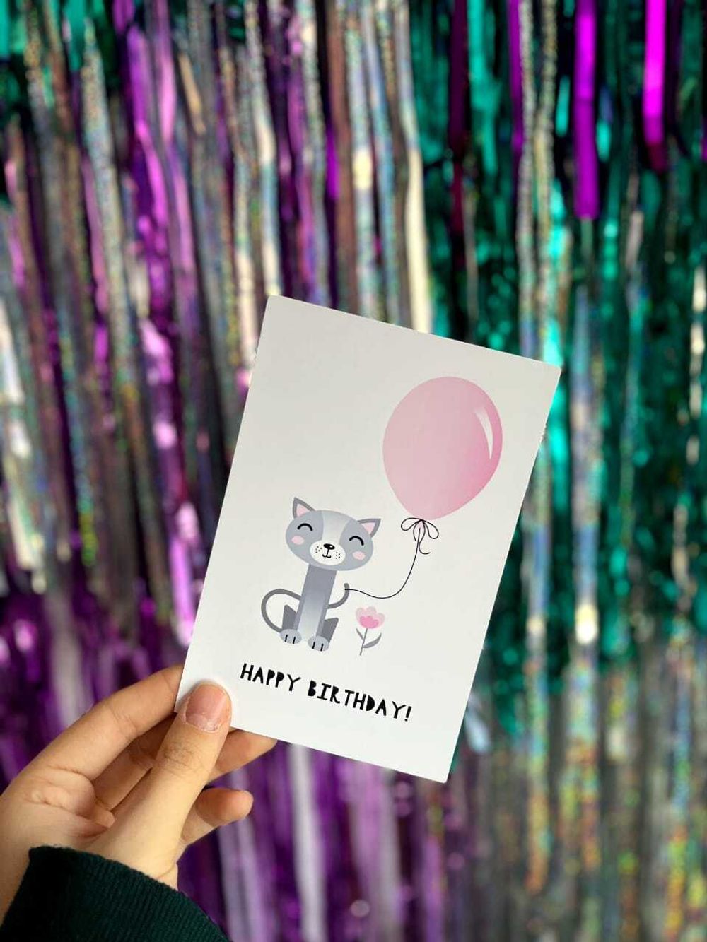 Открытка Котик Happy Birthday №8  Изображение2