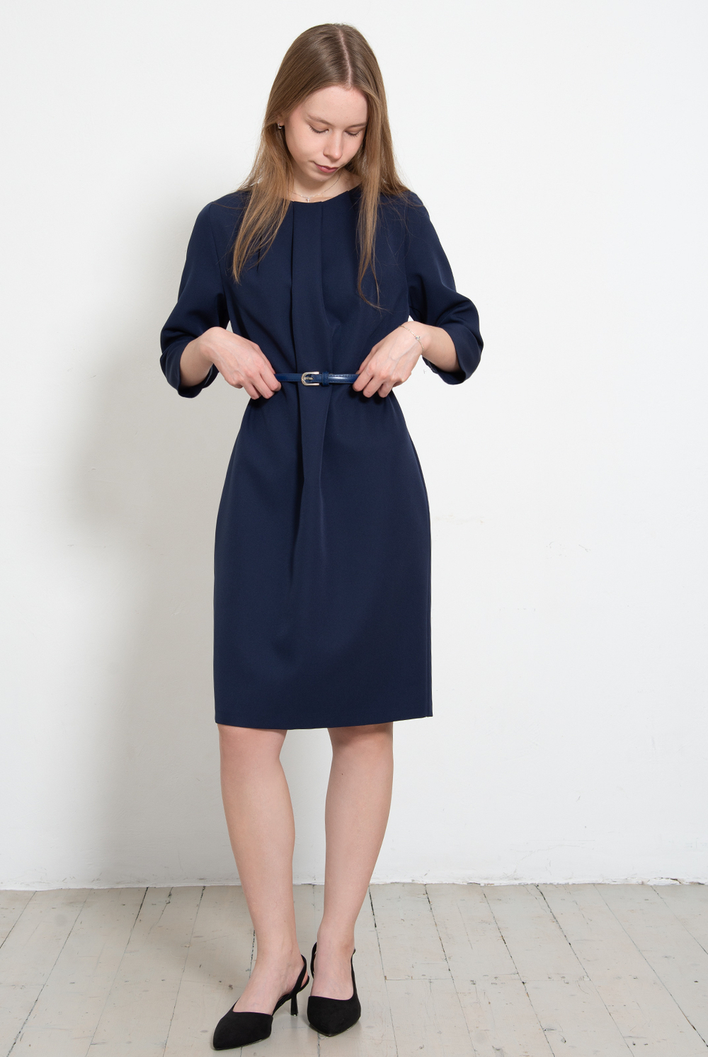 Платье женское 3445ЛП, темно-синий #89ТС053445ЛП