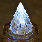 Сувенир новогодний с подсветкой "Кристальная елочка" 5*6см, белый