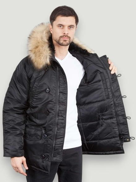 Куртка Аляска N-3B Husky II Nord Storm (черный - black/black)