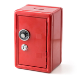 Копилка металлическая money bank, красная