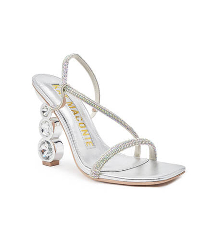 Кожаные босоножки на каблуке kabita Kat Maconie - серебряный(KABITA)