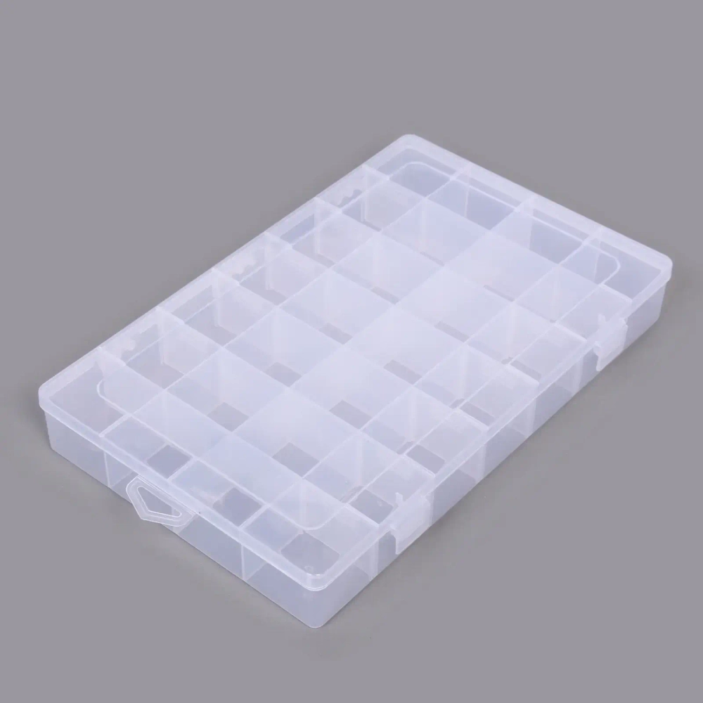 Органайзер для хранения мелочей, 28 ячеек «ИДЕЯДОМА», прозрачный, 34,5*21,8см (наклейка Селфи)