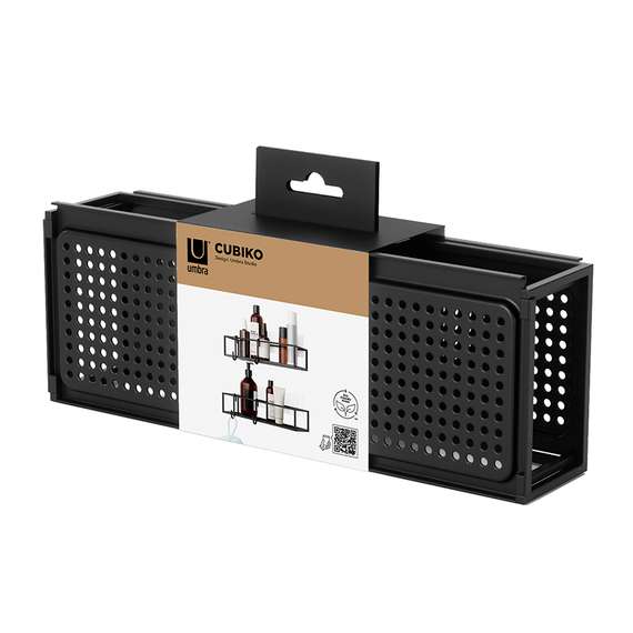 Набор из 2-х полок для ванной cubiko, черные