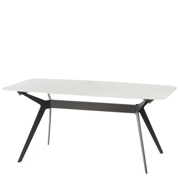 Обеденный стол Scarlet 160х80 см, светло-серая керамика