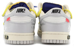 OFF-WHITE x Nike Dunk Low The 50 NO.27 Joint Yellow Lace Blue Buckle Casual Low Panel Shoes Grey