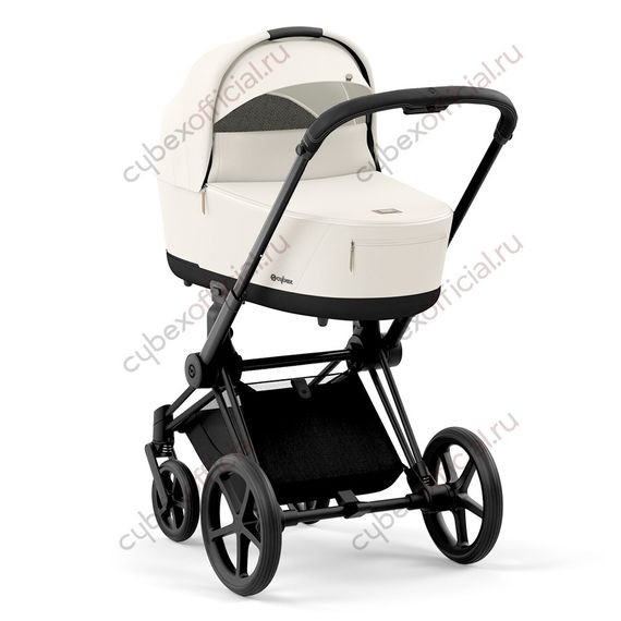 Коляска для новорожденных Cybex Priam IV Off White шасси Matt Black