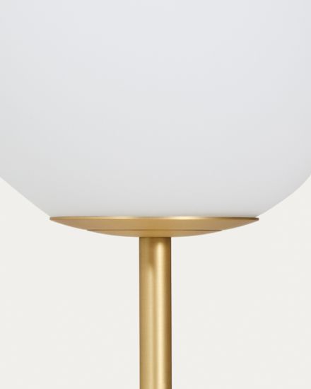 Торшер Brisia из металла в латунной отделке со стеклянным плафоном Ø25  см