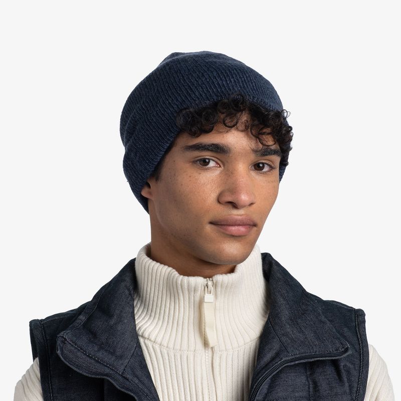 Вязаная шапка Buff Hat Knitted Jarn Denim Фото 11
