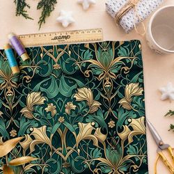 Ткань премиум шелк искусственный Армани чудесные орнаменты