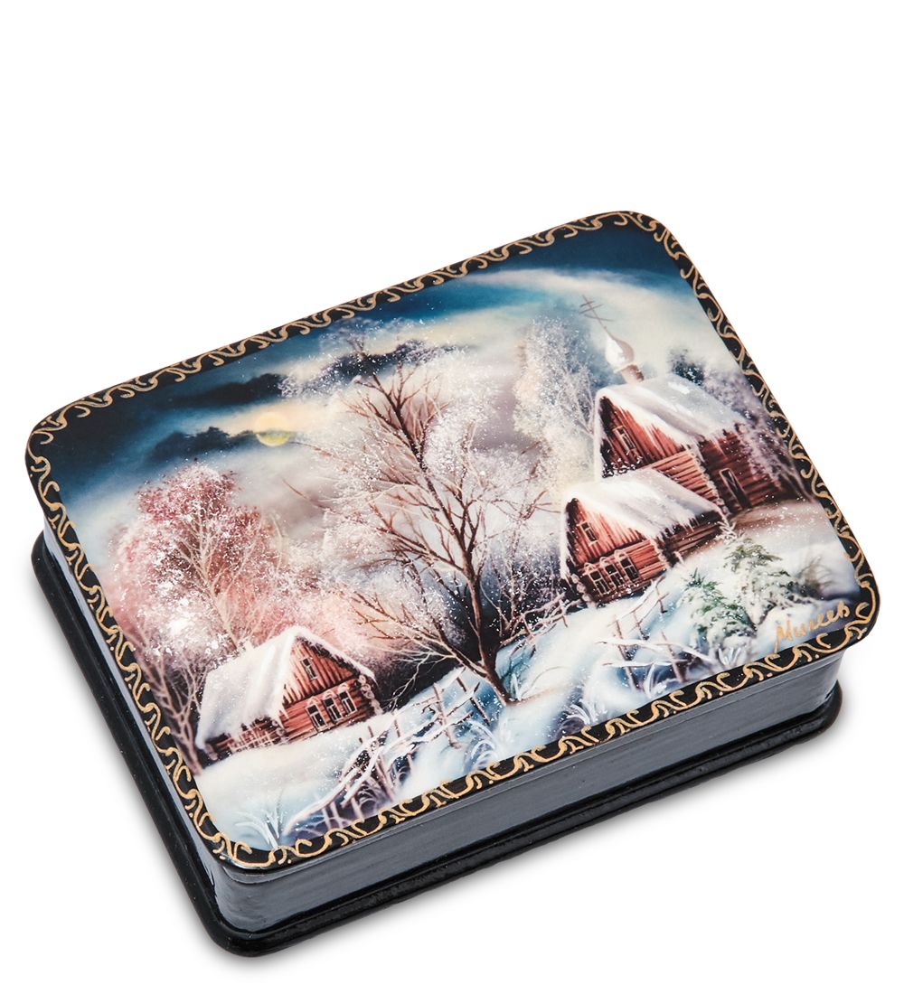 ШК-19/39-H Шкатулка в технике декупаж «Зима» (10х8х3,5)