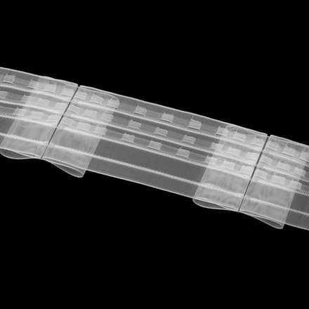 Шторная лента Oz-Is арт. 4395 МР, бантовые складки, коэф сборки 1:2,0, цвет прозрачный (ширина 65 mm)