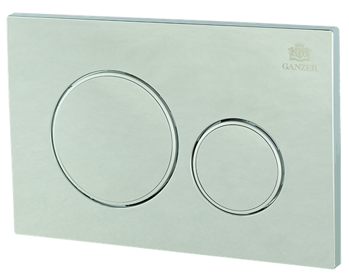 Кнопка для инсталляции СМАРТ,  с КРУГ. клав. (ХРОМ)  GANZER  (24/1шт)