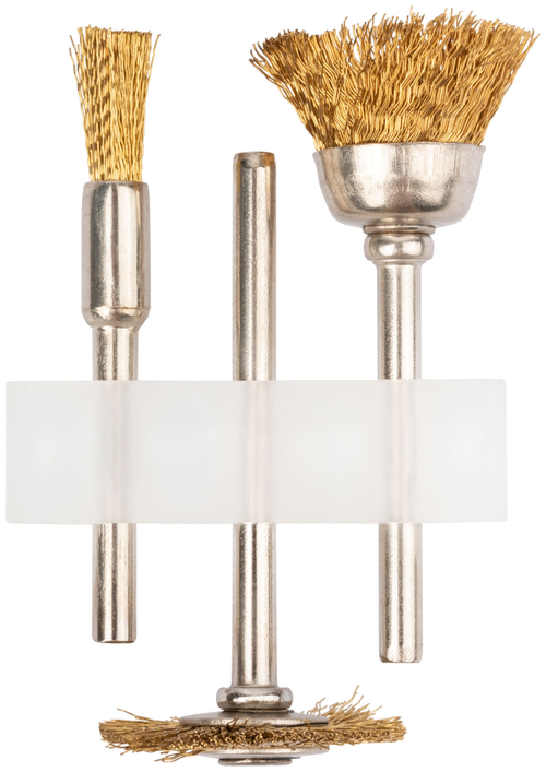 Корщетки латунированные, набор 3 шт 36904