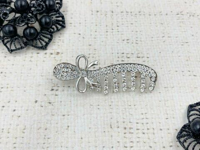 Брошь, р. 5х1,5 см, серебро