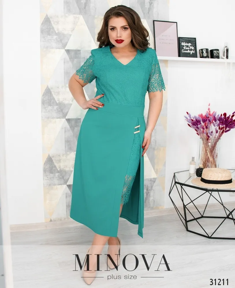 Платье 347-бирюзовый Minova