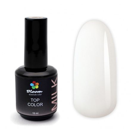 Bloom Top Color Milk - Топ для гель-лака Молочный, 15 мл