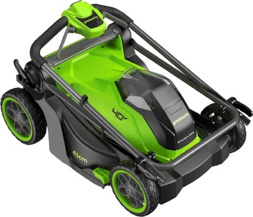 Газонокосилка аккумуляторная GREENWORKS 2521007UB 40V, бесщеточная, 41 см, c 1хАКБ 4 Ач и ЗУ