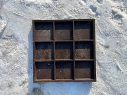 Плитка тротуарная полимерно-песчаная, 8 кирпичей , 33х33х2 см, коричневая, 9 шт.