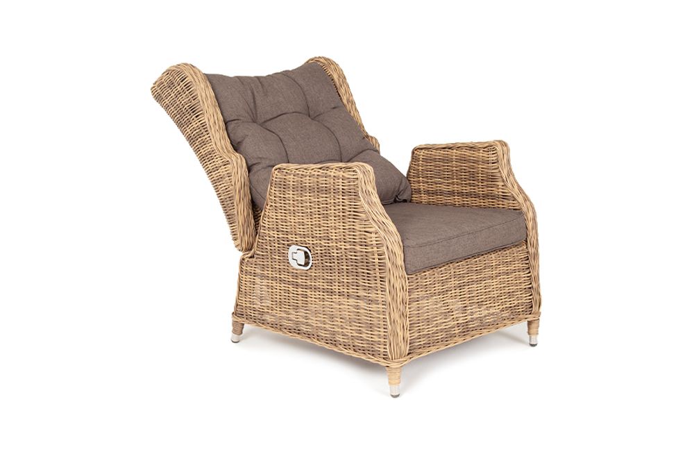 "Форио" кресло раскладное плетеное, цвет соломенный