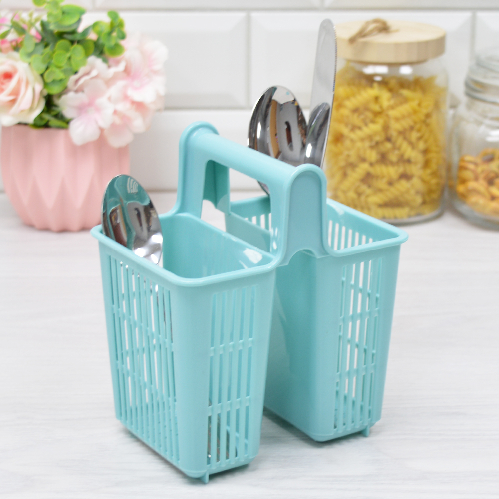 Сушилка для столовых приборов 2-х секционная с ручкой Кантри