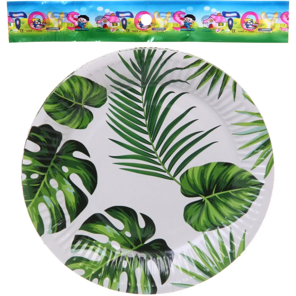 Тарелка бумажная 18 см в наборе 10 шт «Тропики»