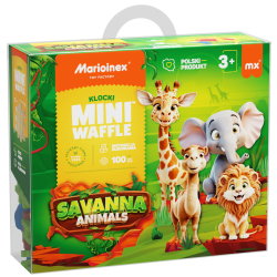 Конструктор Marioinex Mini Waffle 907085 Животные саванна 100 деталей арт. 907085 / Конструктор Мариоинекс — фото 1