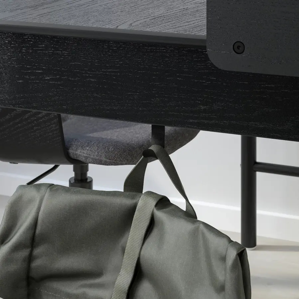 Письменный стол с ящиками - IKEA RIDSPÖ/RIDSPO, 140х70 см, антрацит, РИДСПО ИКЕА