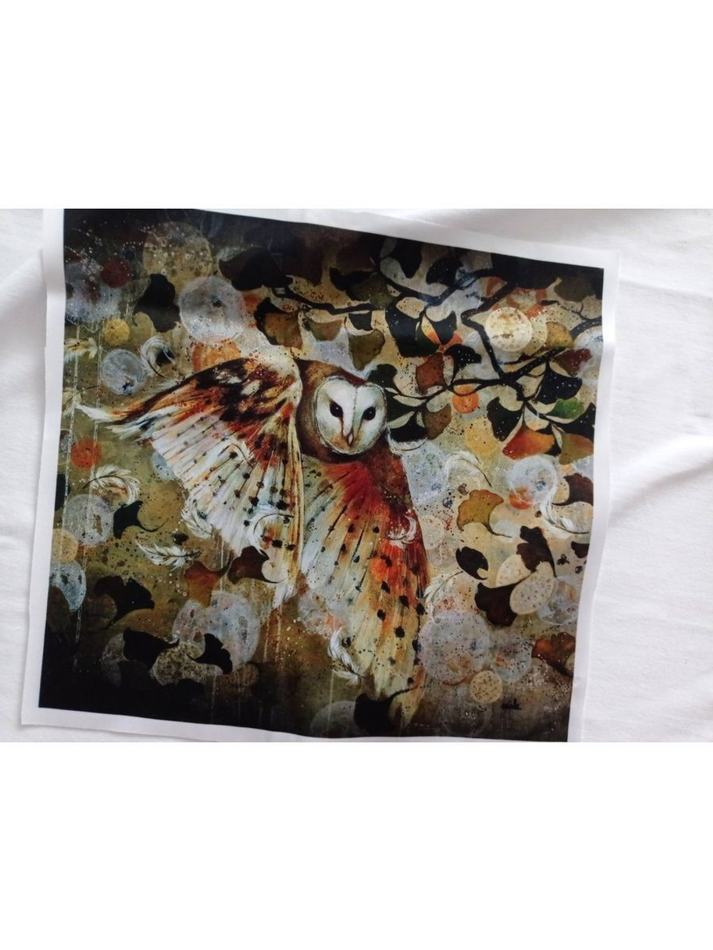 Панель (Армани-шелк дублир-й). Совушки №5