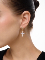 Серьги "Thorn and Cross" White Gold