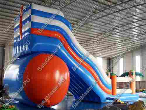 Надувной батут-горка "Супер-волна" 13*6*8 м