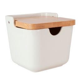 Солонка с ложкой "Naturel" 11,5х11,5х11см v=500мл (подарочная упаковка)