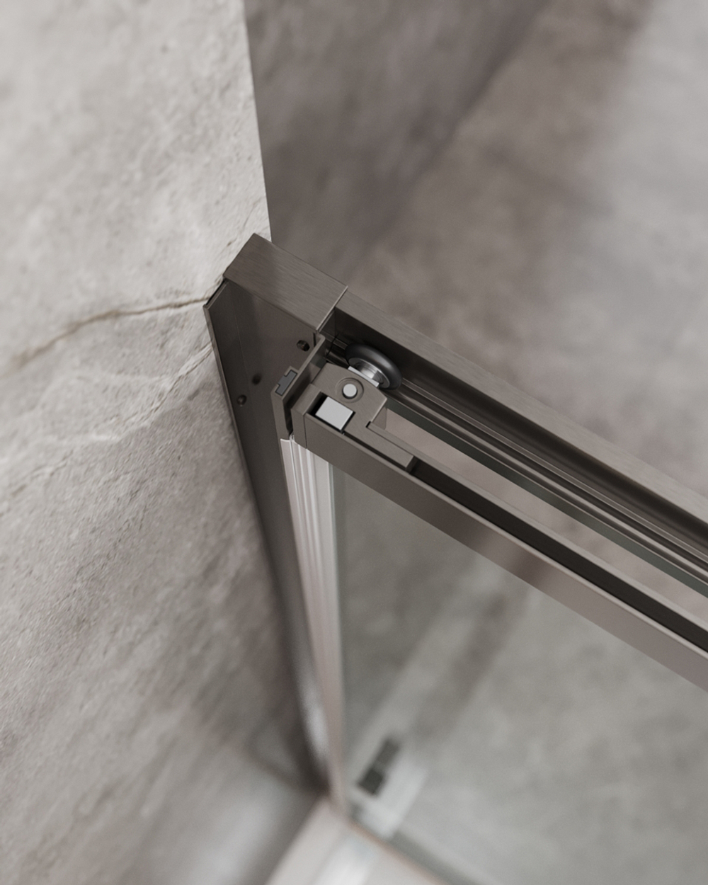 Душевой уголок Cezares MOLVENO-AF-31-90-C-GM-IV, 90х90х195, профиль оружейная сталь, прозрачное стекло