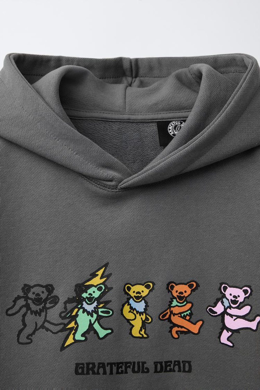 ZARA ТОЛСТОВКА С ПРИНТОМ «МЕРТВЫЕ И НОСОРОГИ» ©, СЕРЫЙ/СИНИЙ