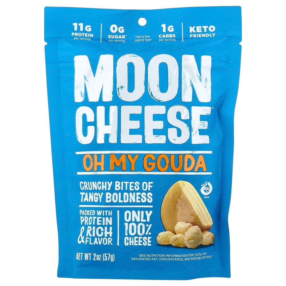 Moon Cheese, Oh My Gauda, хрустящие кусочки, 57 г (2 унции)